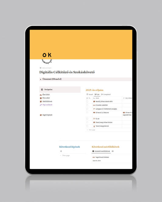 Digitális Célkitűző és Szokáskövető